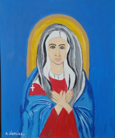Painting titled "La santa" by Antoine Silveira, Original Artwork, Acrylic