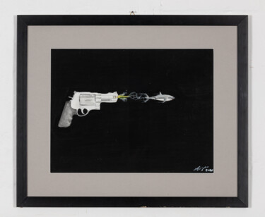 Σχέδιο με τίτλο "shark gun" από Antoine Talon, Αυθεντικά έργα τέχνης, Τέμπερα
