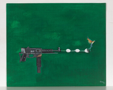 Pintura intitulada "no more violence" por Antoine Talon, Obras de arte originais, Acrílico