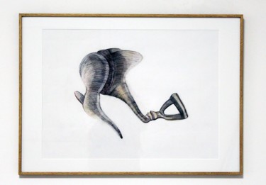 Dessin intitulée "Auris interna 2" par Antoine Charbonnier, Œuvre d'art originale, Crayon