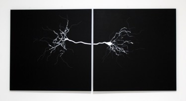 Schilderij getiteld "Synapses" door Antoine Charbonnier, Origineel Kunstwerk, Acryl