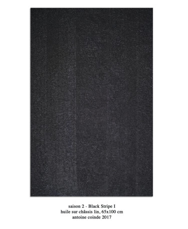 Peinture intitulée "saison2 black strip…" par Antoine Coinde, Œuvre d'art originale, Huile