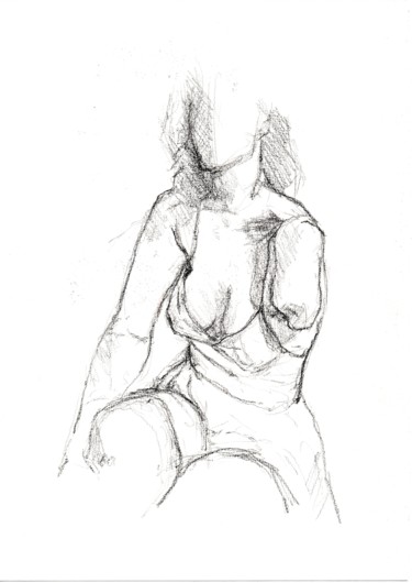 Dessin intitulée "mademoiselle julia" par Antoine Marelle, Œuvre d'art originale, Graphite