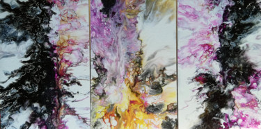 Painting titled "triptyque 01" by Antoine Marelle, Original Artwork, Acrylic