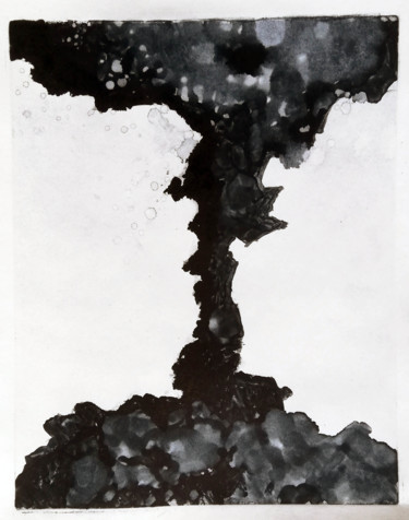 Gravures & estampes intitulée "tornade 08" par Antoine Marelle, Œuvre d'art originale, Monotype