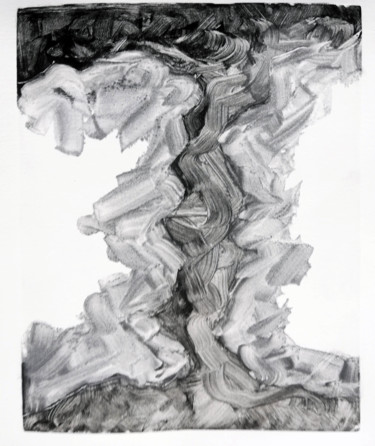 Gravures & estampes intitulée "tornade 028" par Antoine Marelle, Œuvre d'art originale, Monotype
