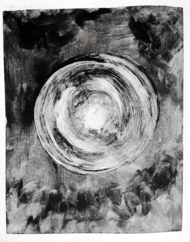 Estampas & grabados titulada "cercle" por Antoine Marelle, Obra de arte original, Monotipia