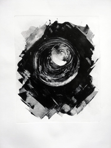 Printmaking titled "cercle 05" by Antoine Marelle, Original Artwork, Monotype