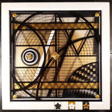 Painting titled "ClockWork 2." by Antoine Tabart, Original Artwork, Spray paint