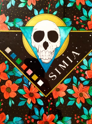 Peinture intitulée "Simia #ArtistSuppor…" par Antoine Tabart, Œuvre d'art originale, Aquarelle