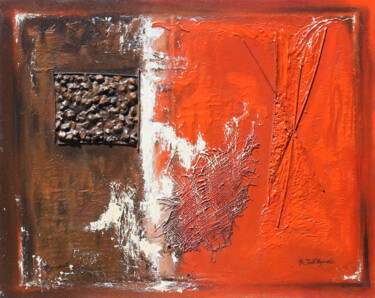 Painting titled "Le Filet" by Antoinette Dall'Agnolo (Tani), Original Artwork, Acrylic Mounted on Wood Stretcher frame