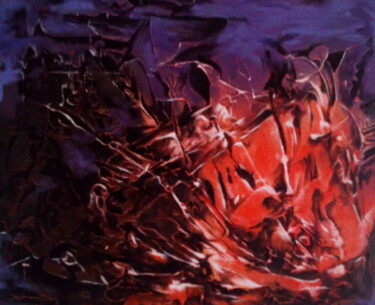Peinture intitulée "Combat Intérieur" par Antoinette Dall'Agnolo (Tani), Œuvre d'art originale, Acrylique Monté sur Châssis…