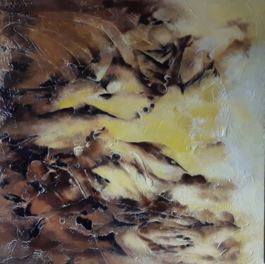 Painting titled "Côté Soleil" by Antoinette Dall'Agnolo (Tani), Original Artwork, Oil Mounted on Wood Stretcher frame