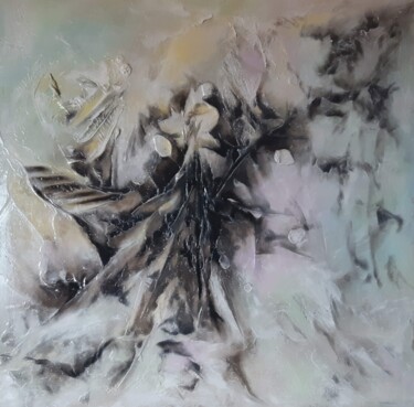 Painting titled "Ascension" by Antoinette Dall'Agnolo (Tani), Original Artwork, Oil Mounted on Wood Stretcher frame