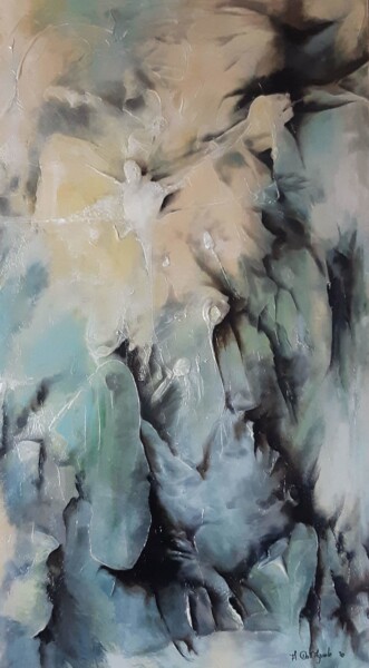 제목이 "" Souffle d'éternit…"인 미술작품 Antoinette Dall'Agnolo (Tani)로, 원작, 기름 나무 들것 프레임에 장착됨
