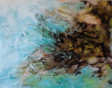 Painting titled "Résilience" by Antoinette Dall'Agnolo (Tani), Original Artwork, Acrylic Mounted on Wood Stretcher frame