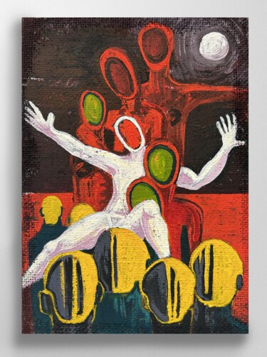 Картина под названием "Лунатик" - Антон Горелов, Подлинное произведение искусства, Темпера
