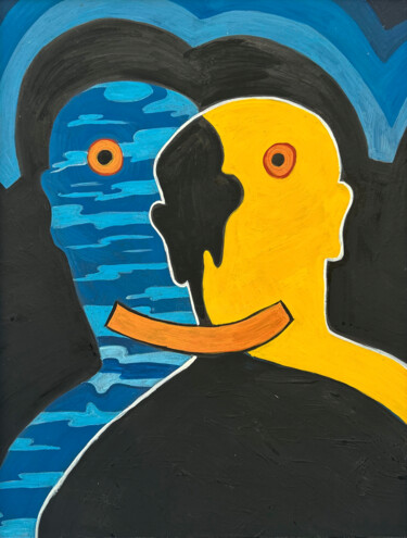 Картина под названием "Разъём" - Антон Горелов, Подлинное произведение искусства, Темпера