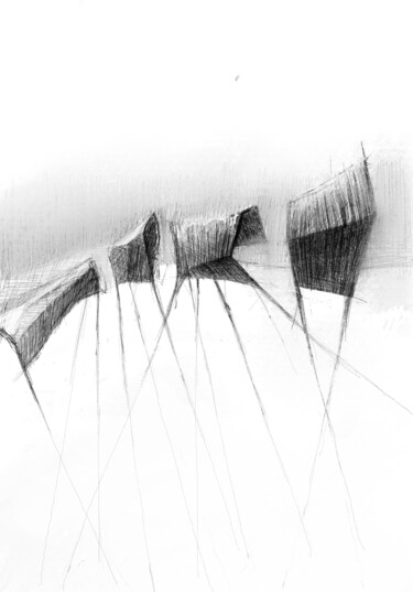 Arte digitale intitolato "Baraques" da Anton Kiselev, Opera d'arte originale, Lavoro digitale 2D