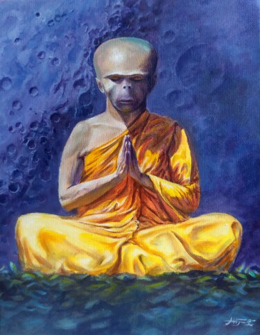 Peinture intitulée "Meditation" par Anton Mandych, Œuvre d'art originale, Acrylique