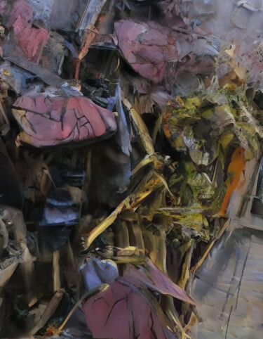 Digitale Kunst getiteld "Груда хлама на трот…" door Anton Pustovalov, Origineel Kunstwerk, Digitaal Schilderwerk
