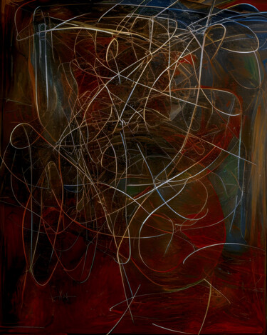 Digitale Kunst getiteld "Spaghetti number 1." door Anton Pustovalov, Origineel Kunstwerk, Digitaal Schilderwerk