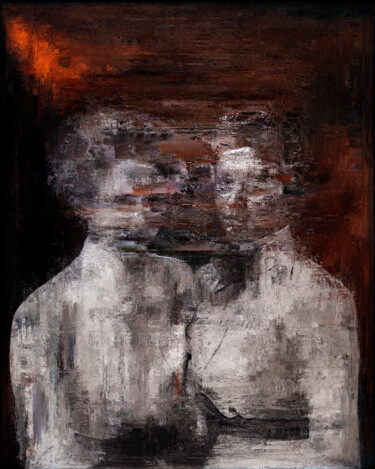 Digitale Kunst getiteld "Veiled Sorrows: The…" door Anton Pustovalov, Origineel Kunstwerk, Digitaal Schilderwerk