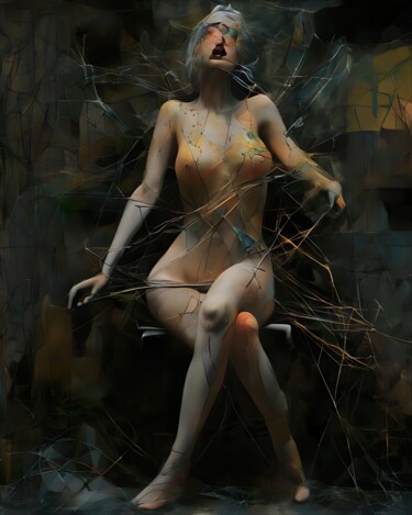 Digital Arts titled "Fragmented Elegance…" by Anton Pustovalov, Original Artwork, AI generated image