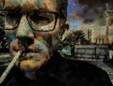 Digitale Kunst getiteld "Self-portrait" door Anton Pustovalov, Origineel Kunstwerk, Digitaal Schilderwerk