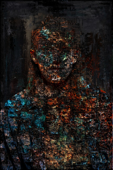 Digitale Kunst mit dem Titel "Self-portrait 201" von Anton Pustovalov, Original-Kunstwerk, Digitale Malerei