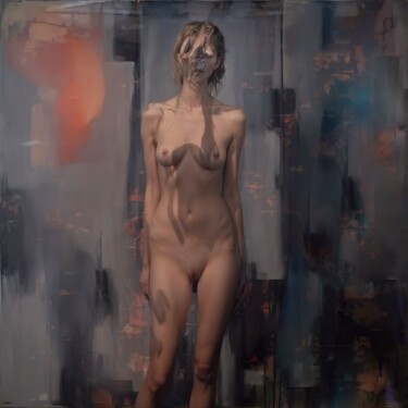 Arte digitale intitolato "Blue Acertada" da Anton Pustovalov, Opera d'arte originale, Immagine generata dall'IA