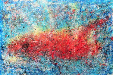 Painting titled "Red sea" by Anton Rakun, Original Artwork, Acrylic Mounted on Wood Stretcher frame