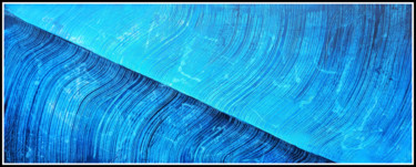 Painting titled "Calm down with blue…" by Anton Rakun, Original Artwork, Acrylic Mounted on Wood Stretcher frame