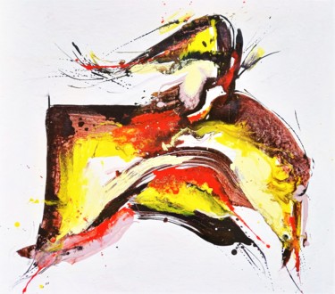 Картина под названием "Dream to fly" - Anton Rakun, Подлинное произведение искусства, Акрил Установлен на Деревянная рама дл…