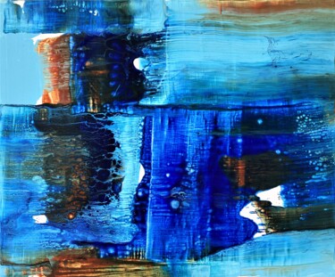 Peinture intitulée "Blue corals" par Anton Rakun, Œuvre d'art originale, Acrylique