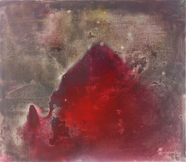 Malerei mit dem Titel "Bleeding mountain" von Anton Rakun, Original-Kunstwerk, Acryl