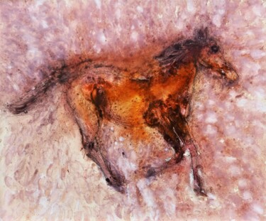 Pittura intitolato "Horse on the run" da Anton Rakun, Opera d'arte originale, Acrilico