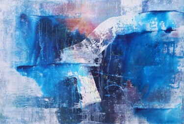 Painting titled "REALITY or Blue ILL…" by Anton Rakun, Original Artwork, Acrylic