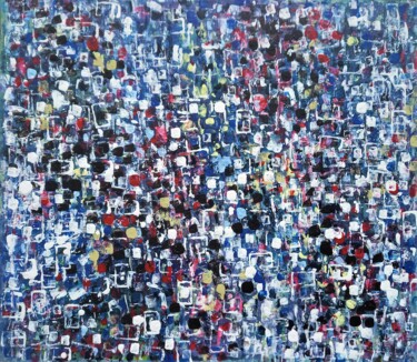 Pintura titulada "Artificial cities" por Anton Rakun, Obra de arte original, Acrílico