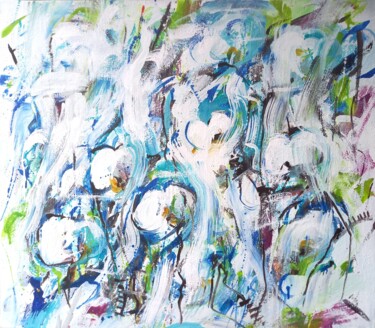 Картина под названием "White orchids" - Anton Rakun, Подлинное произведение искусства, Акрил