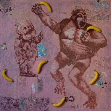 Peinture intitulée "Karl Marx et Kin-Ko…" par Anton Solomoukha, Œuvre d'art originale