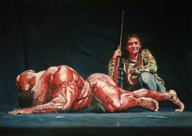Pittura intitolato "Would you bite or w…" da Anton Terziev, Opera d'arte originale, Olio