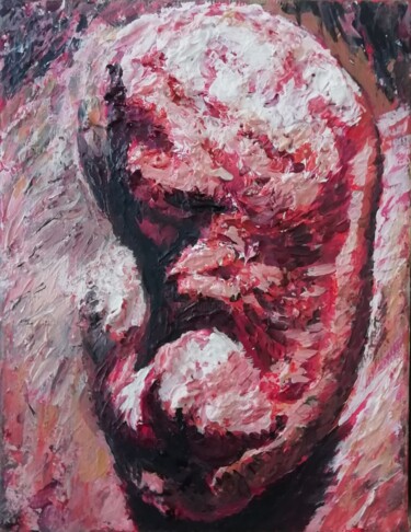 Painting titled "How Can I Sleep Wit…" by Anton Terziev, Original Artwork, Oil