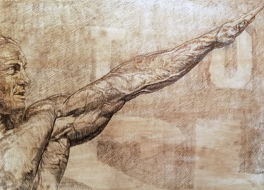 Drawing titled "Musculus Memoria" by Anton Terziev, Original Artwork, Pencil