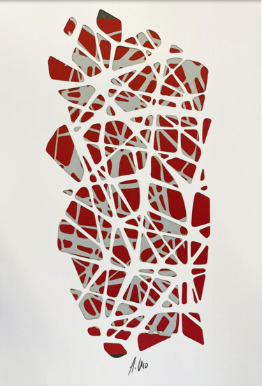 Collagen mit dem Titel "As Catedrais Nº5" von Antón Uxío, Original-Kunstwerk, Collagen