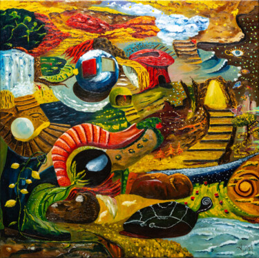 Pintura titulada "Taste of Life" por Anton Vishnevsky (A. Vish), Obra de arte original, Oleo Montado en Panel de madera
