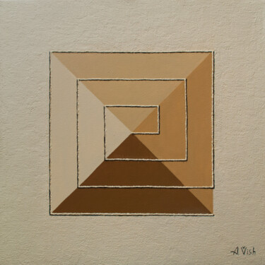 Painting titled "Square of infinity" by Anton Vishnevsky (A. Vish), Original Artwork, Oil Mounted on Wood Panel