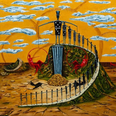 "Ascension" başlıklı Tablo Anton Vishnevsky (A. Vish) tarafından, Orijinal sanat, Petrol Ahşap panel üzerine monte edilmiş