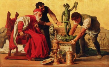 Pintura intitulada "Esquisse en couleur…" por Anton Von Werner, Obras de arte originais, Óleo