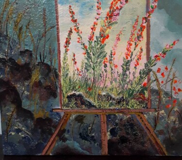 Картина под названием "Тёплые воспоминания" - Anton Zapotochnyi, Подлинное произведение искусства, Акрил Установлен на Дерев…